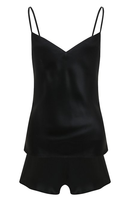 Женская шелковая пижама MARJOLAINE черного цвета по цене 37370 руб., арт. ODON-3SOI5003 | Фото 1