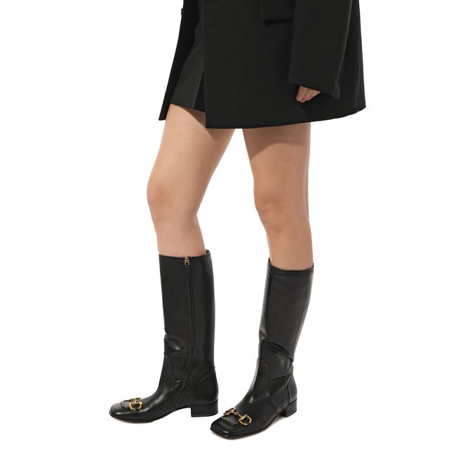 фото Кожаные сапоги gucci