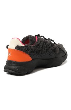 Детские кроссовки FLOWER MOUNTAIN черного цвета, арт. 2015499/17/33-38 | Фото 3 (Материал внешний: Текстиль; Материал сплава: Проставлено; Нос: Не проставлено; Материал внутренний: Текстиль)