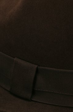 Мужская фетровая шляпа LORO PIANA темно-коричневого цвета, арт. FAI8967 | Фото 3 (Материал: Текстиль, Шерсть)