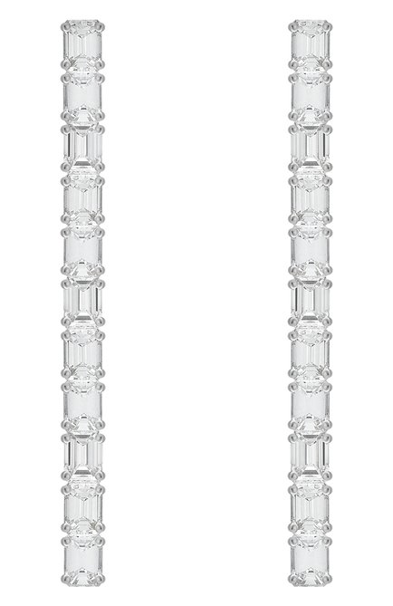 Женские серьги MERCURY бесцветного цвета, арт. ME20141/WG/STR2.00 | Фото 1 (Материал сплава: Белое золото; Драгоценные камни: Бриллианты)