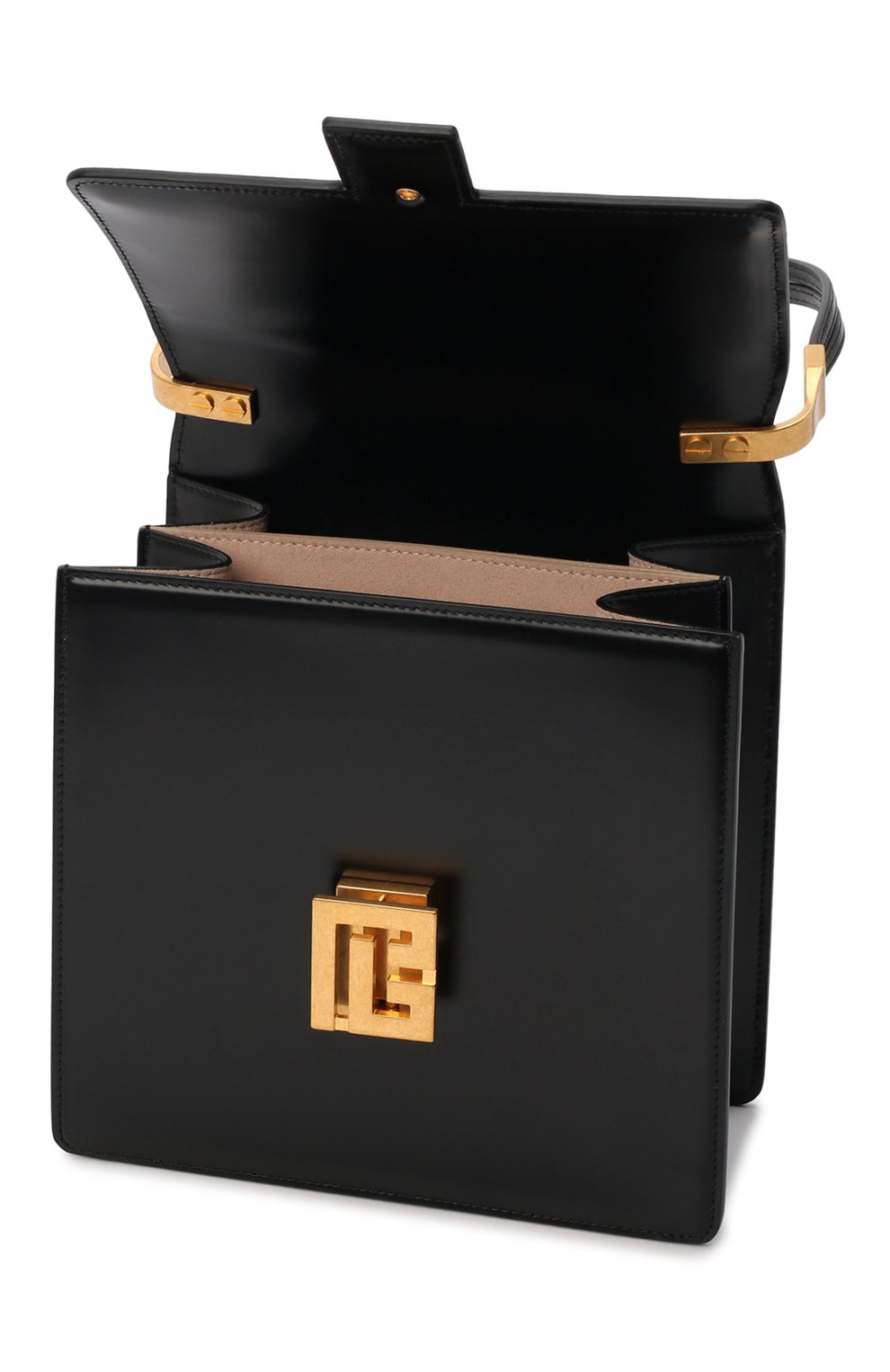 Женская сумка ely BALMAIN черного цвета, арт. XN1DB685/LCGX | Фото 5 (Сумки-технические: Сумки top-handle; Материал: Натуральная кожа; Размер: small)