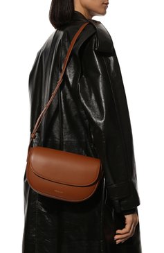 Женская сумка swing FRENZLAUER коричневого цвета, арт. SWING | Фото 2 (Сумки-технические: Сумки через плечо; Материал: Натуральная кожа; Ремень/цепочка: На ремешке; Размер: small)