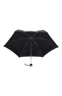 Женский складной зонт MOSCHINO черного цвета, арт. 8432-SUPERMINI | Фото 3 (Материал: Текстиль, Синтетический материал, Металл; Материал сплава: Проставлено; Нос: Не проставлено)