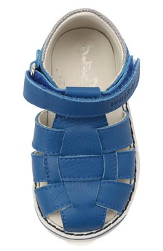 Детские кожаные сандалии WALKEY синего цвета, арт. Y1B2-41297-0030 | Фото 4 (Региональные ограничения белый список (Axapta Mercury): Не проставлено, RU; Материал внутренний: Натуральная кожа; Материал сплава: Проставлено; Нос: Не проставлено)