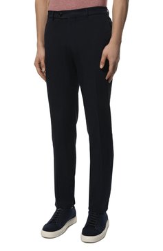 Мужские хлопковые брюки BRUNELLO CUCINELLI темно-синего цвета, арт. M289LB1770 | Фото 3 (Длина (брюки, джинсы): Стандартные; Случай: Повседневный; Материал внешний: Хлопок; Стили: Кэжуэл)
