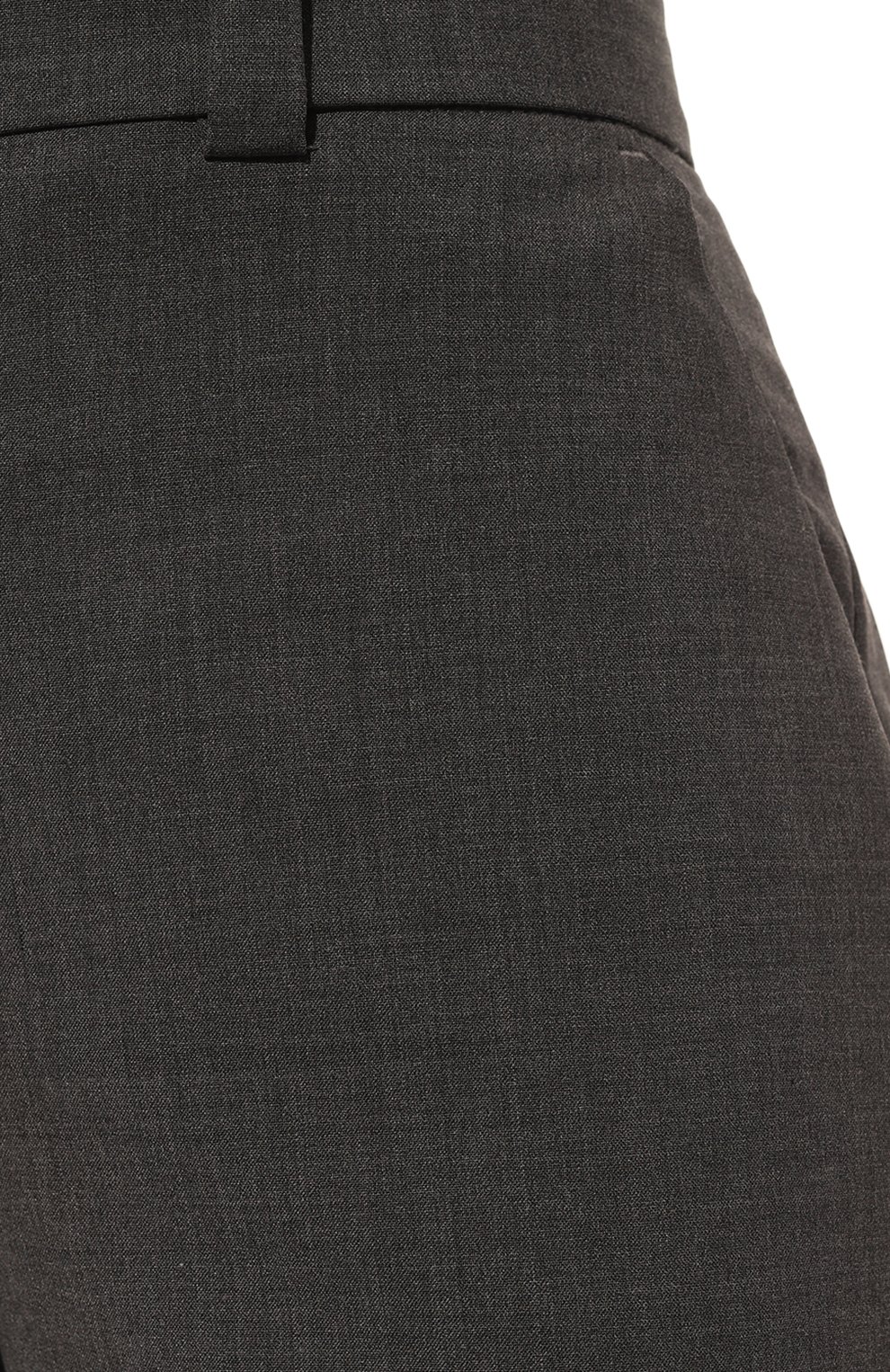 Женские шерстяные брюки SEVENTY VENEZIA темно-серого цвета, арт. PT1169/190007 | Фото 5 (Материал внешний: Шерсть; Длина (брюки, джинсы): Стандартные; Женское Кросс-КТ: Брюки-одежда; Силуэт Ж (брюки и джинсы): Прямые; Материал сплава: Проставлено; Драгоценные камни: Проставлено; Стили: Кэжуэл)