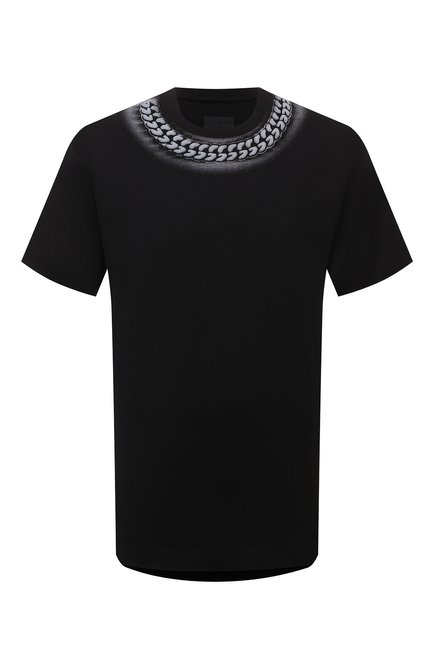 Мужская хлопковая футболка GIVENCHY черного цвета по цене 84050 руб., арт. BM718N3Y6B | Фото 1
