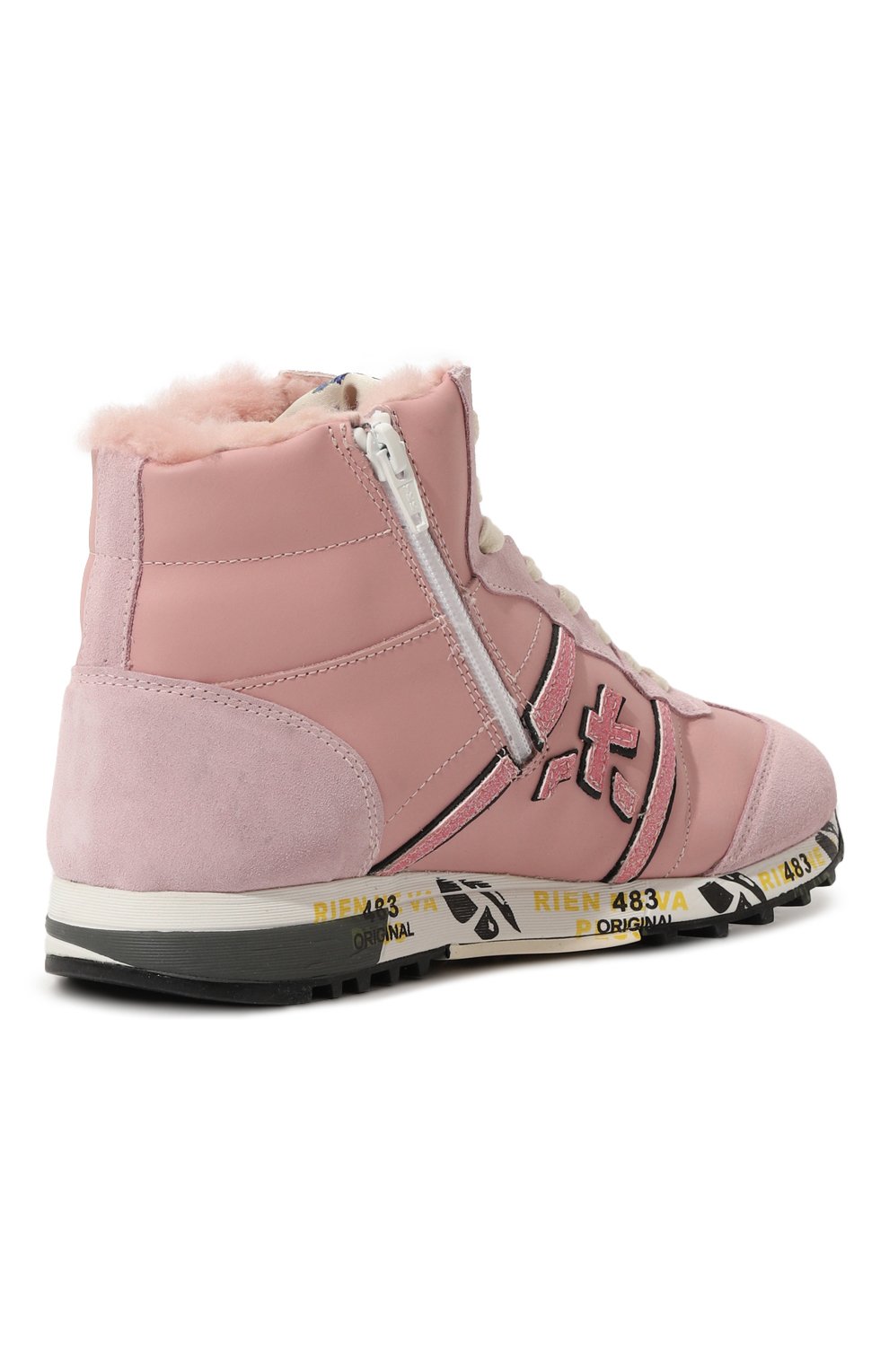 Детские кожаные кроссовки PREMIATA WILL BE розового цвета, арт. 19M81811/ADAM M/36-40 | Фото 3 (Материал утеплителя: Натуральный мех; Материал сплава: Проставлено; Нос: Не проставлено)