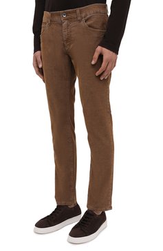 Мужские джинсы DOLCE & GABBANA коричневого цвета, арт. GYD2LT/G8CX1 | Фото 4 (Силуэт �М (брюки): Прямые; Кросс-КТ: Деним; Длина (брюки, джинсы): Стандартные; Материал внешний: Хлопок, Деним; Стили: Кэжуэл)