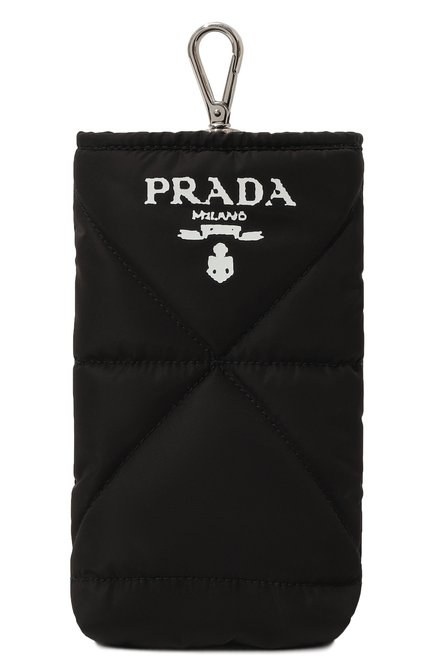 Текстильный чехол для iphone PRADA черного цвета, арт. 2ZT037-2DV4-F0002 | Фото 1 (Материал: Текстиль)