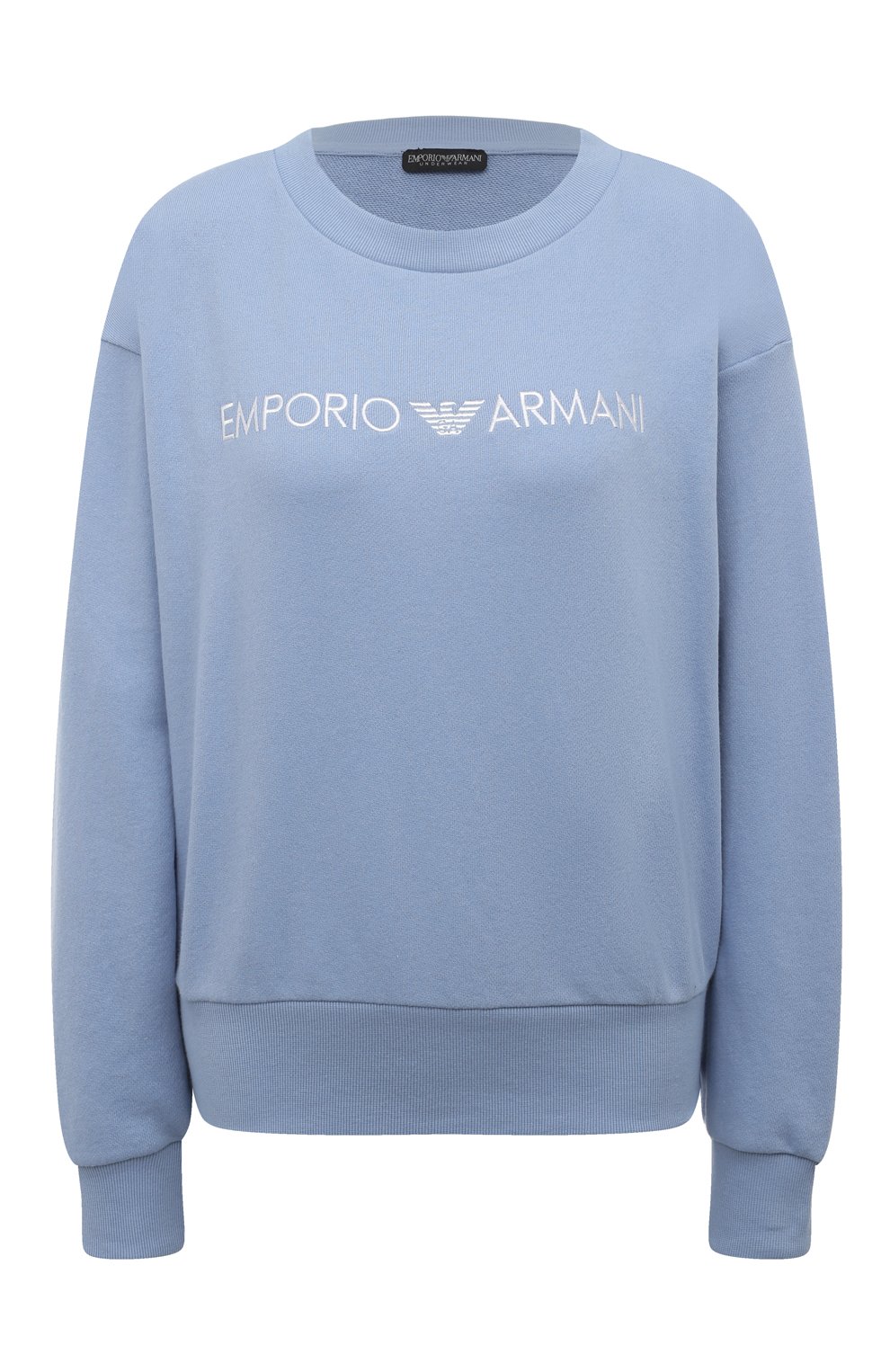 Женский голубой свитшот EMPORIO ARMANI купить в интернет-магазине ЦУМ ...