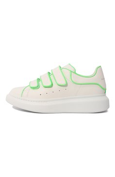 Женские кожаные кеды oversized ALEXANDER MCQUEEN белого цвета, арт. 721410/WHGPF | Фото 4 (Подошва: Платформа; Материал внутренний: Натуральная кожа; Материал утеплителя: Без утеплителя; Стили: Кэжуэл)