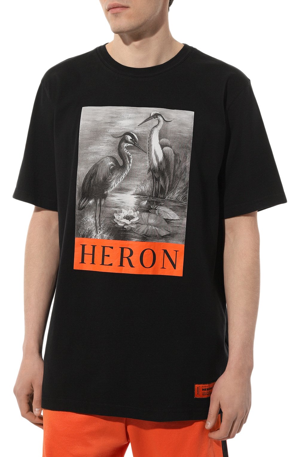 Хлопковая футболка Heron Preston  HMAA026C99JER001 Фото 3