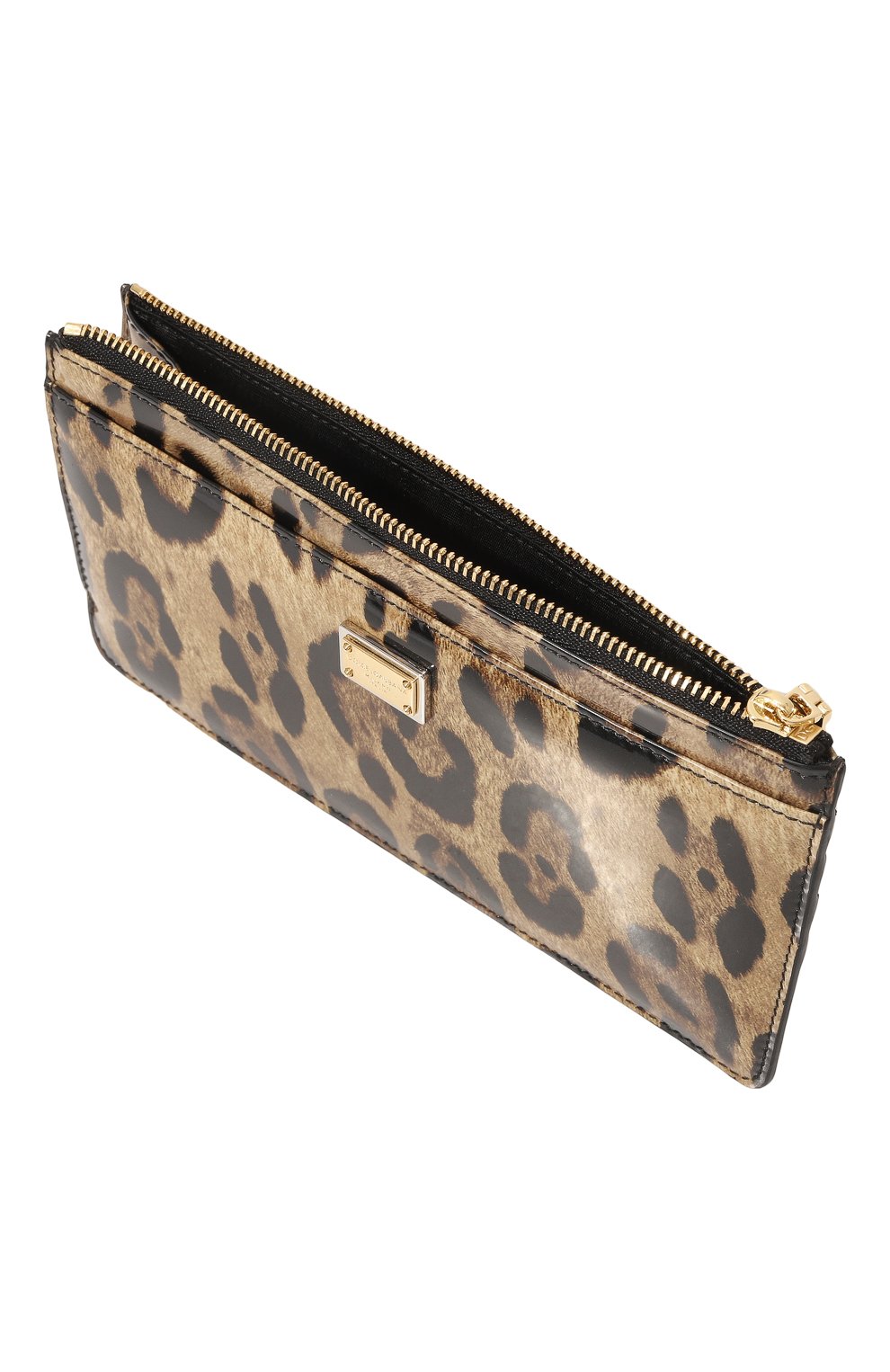 Женский кожаный футляр для кредитных карт DOLCE & GABBANA леопардового цвета, арт. BI1265/AM568 | Фото 3 (Материал: Натуральная кожа)