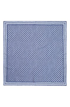 Мужской шелковый платок BRUNELLO CUCINELLI синего цвета, арт. MW8830091 | Фото 3 (Материал: Текстиль, Шелк)
