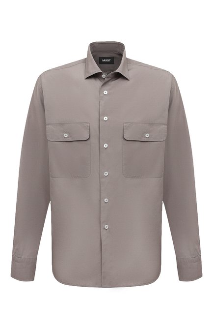 Мужская хлопковая рубашка MUST бежевого цвета по цене 49950 руб., арт. CP0/P101 | Фото 1