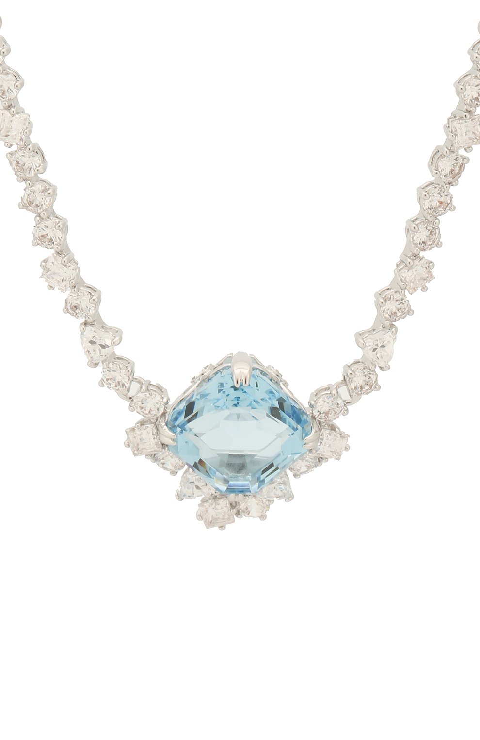 Женское колье sparkling SWAROVSKI серебряного цвета, арт. 5524137 | Фото 2 (Материал: Металл; Статус проверки: Проверена категория)