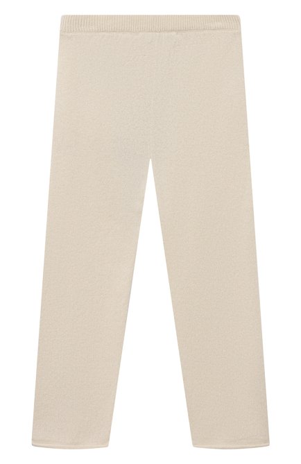 Детские кашемировые брюки OSCAR ET VALENTINE кремвого цвета, арт. W23PAN01M | Фото 2 (Материал сплава: Проставлено; Материал внешний: Кашемир, Шерсть; Нос: Не проставлено)