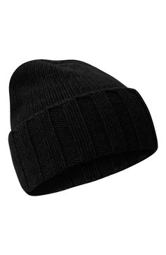 Женская кашемировая шапка EMPORIO ARMANI черного цвета, арт. 637547/0A461 | Фото 1 (Материал: Текстиль, Кашемир, Шерсть)