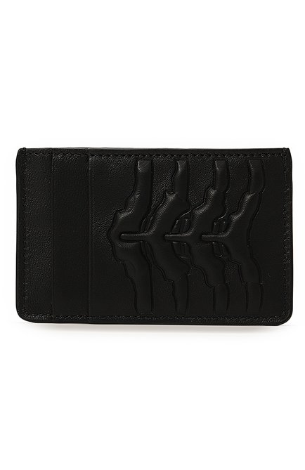 Мужской кожаный футляр для кредитных карт ALEXANDER MCQUEEN черного цвета, арт. 550832/AS0A0 | Фото 1 (Материал: Натуральная кожа)