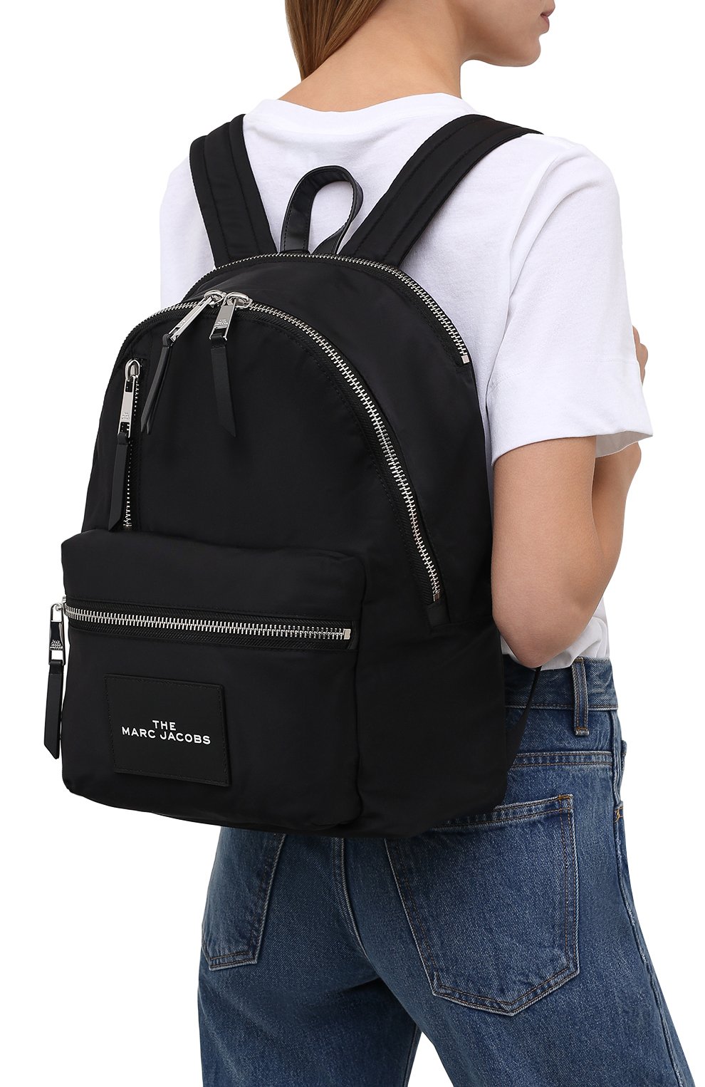 Женский рюкзак MARC JACOBS (THE) черного цвета, арт. H303M02PF21 | Фото 2 (Материал: Текстиль; Размер: large)