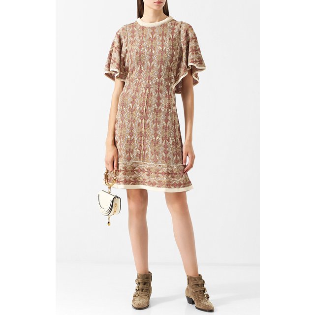 фото Вязаное мини-платье с круглым вырезом chloé