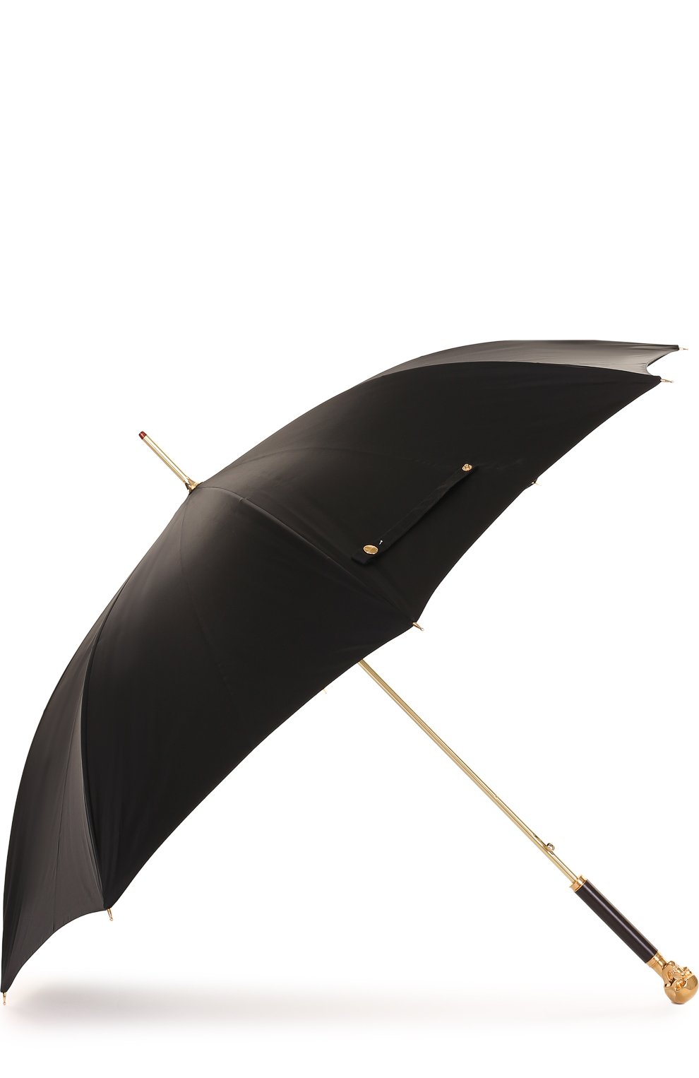 Мужской зонт-трость с фигурной ручкой ALEXANDER MCQUEEN черного цвета, арт. 378913/4A39Q | Фото 2 (Материал: Текстиль, Синтетический материал; Статус проверки: Проверено, Проверена категория)