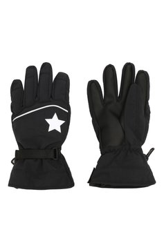 Детские перчатки MOLO черного цвета, арт. 7W19S207 | Фото 2 (Материал: Текстиль, Синтетический материал; Статус проверки: Проверено, Проверена категория)