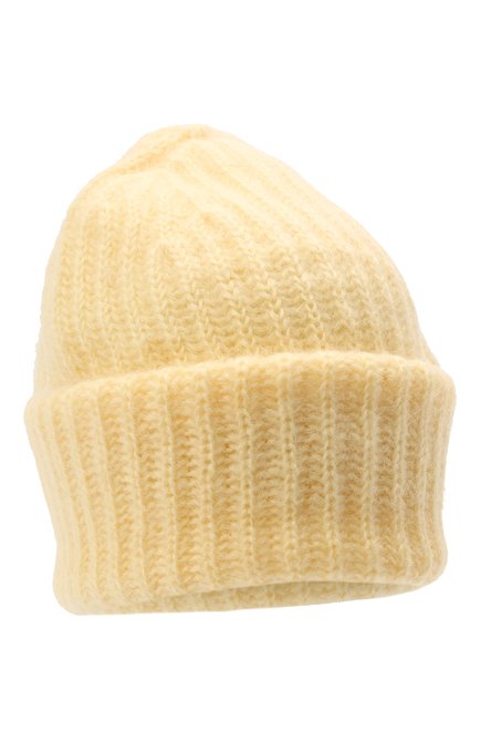 Женская шапка TAK.ORI желтого цвета, арт. AC043MW018PF17 | Фото 1 (Материал: Текстиль, Шерсть, Синтетический материал)