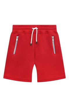 Детские хлопковые шорты BRUNELLO CUCINELLI красного цвета, арт. B0T35E392A | Фото 1 (Случай: Повседневный; Материал внешний: Хлопок)