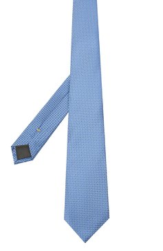 Мужской шелковый галстук CANALI голубого цвета, арт. 18/HJ03120 | Фото 2 (Принт: С принтом; Материал: Текстиль, Шелк)