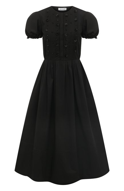 Женское платье из хлопка и шелка DICE KAYEK черного цвета по цене 92050 руб., арт. SS23R266 | Фото 1