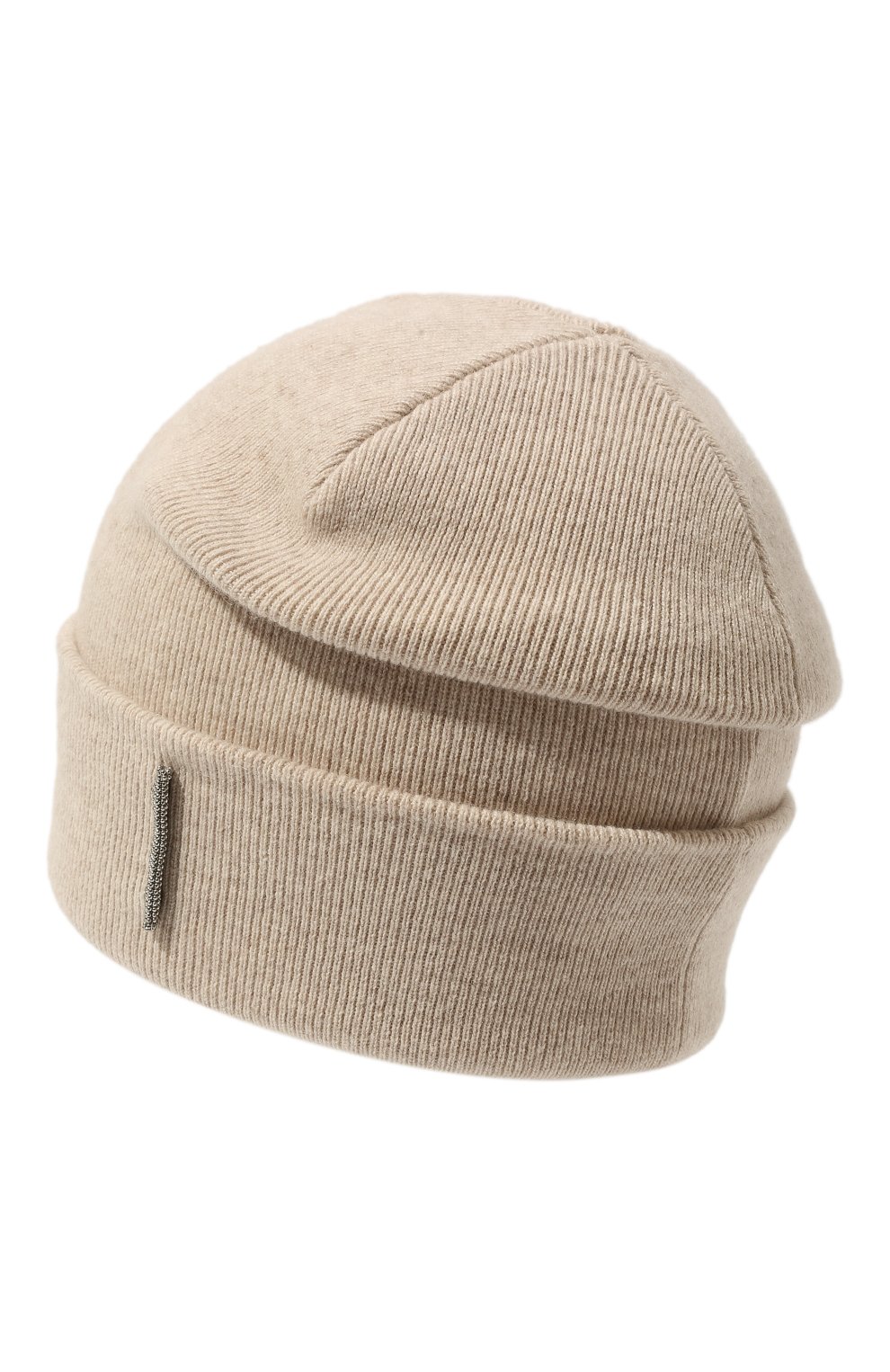 Детского кашемировая шапка BRUNELLO CUCINELLI кремвого цвета, арт. B12M14599A | Фото 2 (Материал: Текстиль, Кашемир, Шерсть)