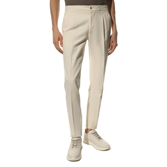 фото Брюки из хлопка и льна loro piana