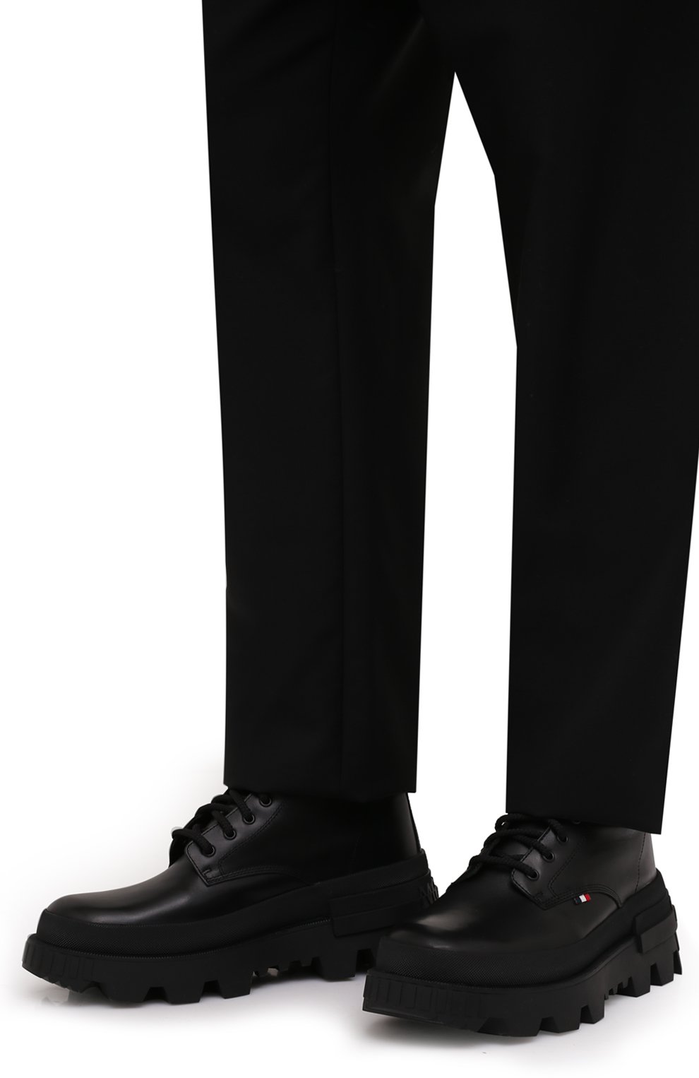 Мужские кожаные ботинки petit mercurious MONCLER черного цвета, арт. G2-09A-4F707-00-019A6 |  Фото 3 (Каблук высота: Высокий; Мужское Кросс-КТ: Ботинки-обувь; Материал внутренний: Натуральная кожа; Материал сплава: Проставлено; Материал утеплителя: Без утеплителя; Подошва: Массивная; Драгоценные камни: Проставлено)