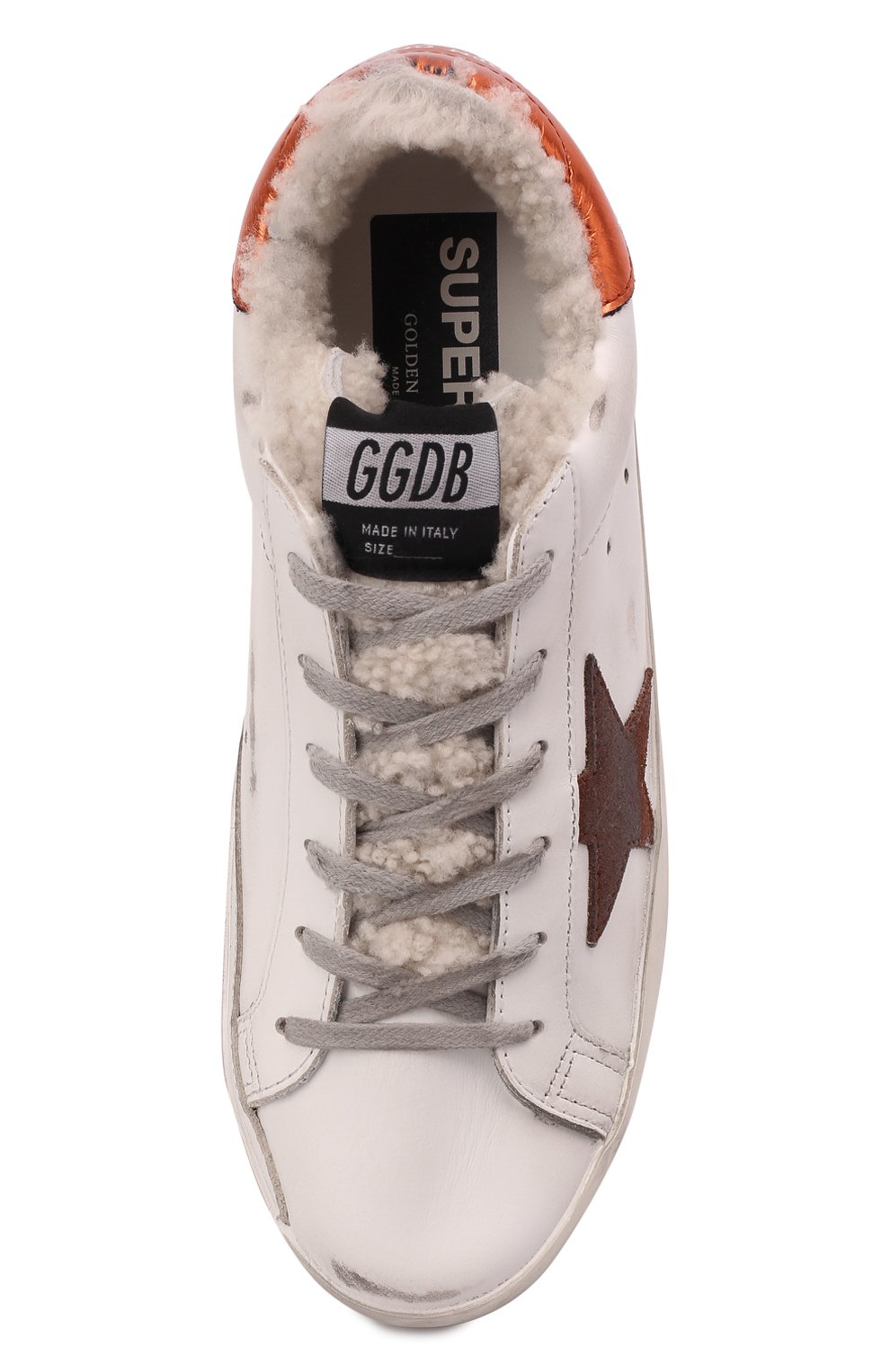 Кожаные кеды Superstar Golden Goose Deluxe Brand  GWF00101.F002361 Фото 5