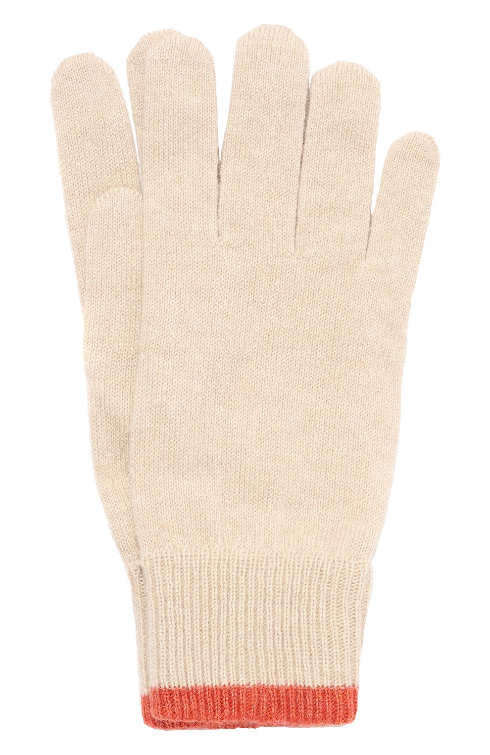 Детские кашемировые перчатки BRUNELLO CUCINELLI бежевого цвета, арт. B22M90100C | Фото 1 (Материал: Текстиль, Кашемир, Шерсть; Материал сплава: Проставлено; Нос: Не проставлено)