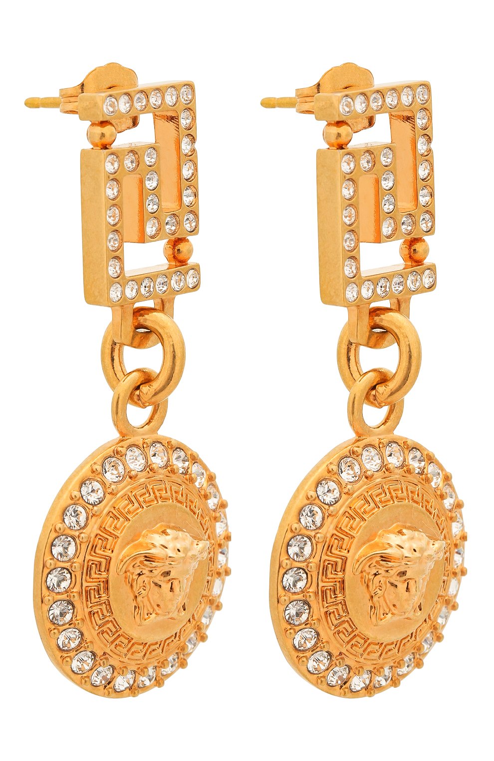 Женские серьги tribute VERSACE золотого цвета, арт. DG2H296/DJMX | Фото 3 (Материал: Металл; Статус проверки: Проверена категория)