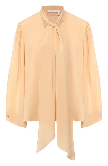 Женская шелковая блузка CHLOÉ бежевого цвета по цене 153000 руб., арт. CHC20SHT37002 | Фото 1