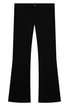 Детские брюки из вискозы MOSCHINO черного цвета, арт. HDP05B/LJA07/4A-8A | Фото 1 (Случай: Повседневный; Материал сплава: Проставлено; Нос: Не проставлено; Материал внешний: Вискоза)