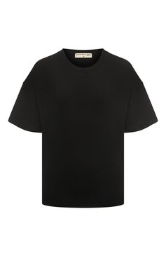 Женская хлопковая футболка ELECTRIC&ROSE черного цвета, арт. LFTP72 | Фото 1 (Принт: Без принта; Рукава: Короткие; Длина (для топов): Стандартные; Материал сплава: Проставлено; Материал внешний: Хлопок; Стили: Спорт-шик; Женское Кросс-КТ: Футболка-одежда; Драгоценные камни: Проставлено)