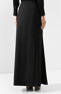 Женская шерстяная юбка VALENTINO черного цвета, арт. TB3RA5G154S | Фото 4 (Материал внешний: Шерсть; Женское Кросс-КТ: Юбка-одежда; Длина Ж (юбки, платья, шорты): Макси; Материал подклада: Вискоза; Статус проверки: Проверена категория)