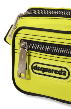 Женская поясная сумка sporty DSQUARED2 желтого цвета, арт. BBW0036 11700001 | Фото 3 (Материал сплава: Проставлено; Материал: Текстиль; Драгоценные камни: Проставлено; Стили: Спорт; Размер: small)