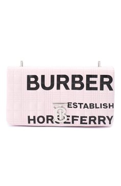 Женская сумка lola BURBERRY розового цвета, арт. 8029686 | Фото 1 (Сумки-технические: Сумки через плечо; Ремень/цепочка: На ремешке; Материал: Текстиль; Размер: small)