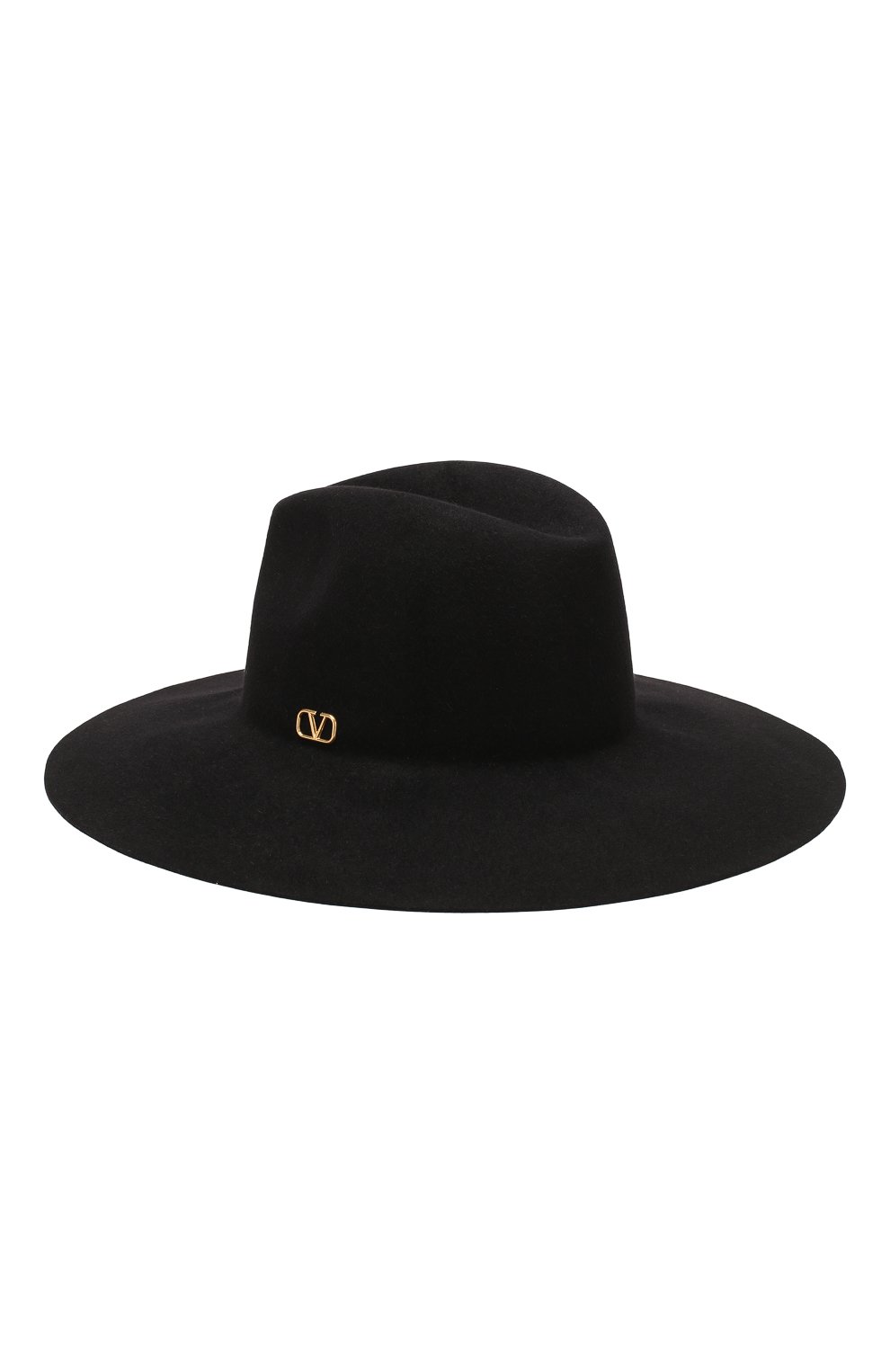 Женская фетровая шляпа  VALENTINO черного цвета, арт. TW2HEA35/WDW | Фото 2 (Материал: Текстиль, Шерсть)