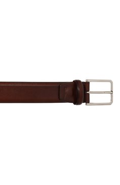 Мужской кожаный ремень SANTONI коричневого цвета, арт. CM35VS003B91EVVD | Фото 4 (Случай: Повседневный; Материал: Натуральная кожа)