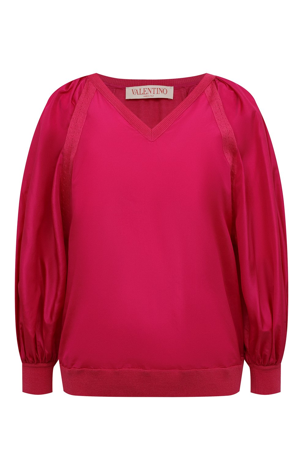 Женская фуксия шелковая блузка VALENTINO купить в интернет-магазине ЦУМ,арт. XB0KC33Q76J
