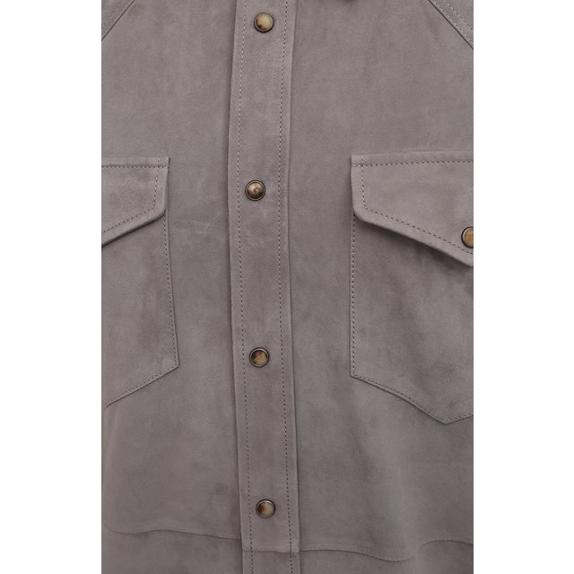 фото Замшевая рубашка brunello cucinelli