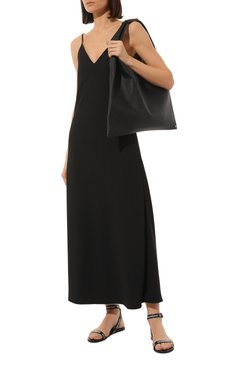 Женские кожаные сандалии BALENCIAGA черного цвета, арт. 551154WBAE1 | Фото 2 (Материал внутренний: Натуральная кожа; Материал сплава: Проставлено; Драгоценные камни: Проставлено)